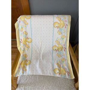 Set of two vintage Riegel duck baby flannel receiving blankets